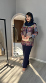 کالکشن تابستونی 1404مانتو زنانه مدل کتی جنس ژاکارد خنک ترک طرح شماره دوزی