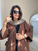 مانتو زنانه مدل بلند جنس لینن فری سایز